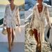Women's Clothing Summer Vacation Beach Dress Women's Blouse Lace Shirt_ecoleips.com