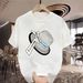 New Cotton Fashion Sense Printing Short-sleeved T-shirt Unisex Men Summer Tide Loose Hundred Tops_ecoleips.com