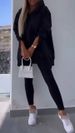 Stylish Women's Split Hem Hoodie & Leggings Set - Breathable Polyester Spandex Blend For Workout & Streetwear (Multiple Colors & Sizes)_ecoleips.com