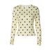 Women's European American Style round Neck Long Sleeve Polka Dot Print Slim Fit Base T-Shirt New Autumn Arrival_ecoleips.com