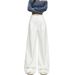 American Retro High-waisted Loose Wide-leg Pleated Drapey Straight Jeans For Women Wholesale_ecoleips.com