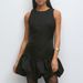 Women's Clothing Summer New Women's Sleeveless Short Dress Patchwork Black Tulip Design_ecoleips.com