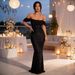 Cross-border 2026 European And American New Style Party Sequin Off-Shoulder Slit INS Casual Fashion Dress For Women_ecoleips.com