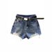 Women's Dark Denim Shorts European Style Ripped Frayed Hem Slimming Wide Leg A-Line Hot Pants Summer 2026 Versatile Clothing_ecoleips.com