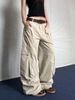 2025 American Style Beige Premium Wide Work For Women's Street Loose Straight Leg Pants_ecoleips.com