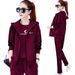 Cross-Border Sportswear New Fashion Casual Sweatshirt Three-Piece Cardigan Middle-Aged Women Spring Autumn Set_ecoleips.com