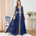 Women's Clothing Arab Evening Dress Abaya Robe Dubai Sequined Ultra Long Sleeve Two Piece Dress_ecoleips.com