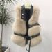 Faux Fox Fur Vest For Women, Fashionable Short Sleeveless Jacket, Trendy Streetwear, Plus Size Options (S-4XL), Multiple Colors_ecoleips.com
