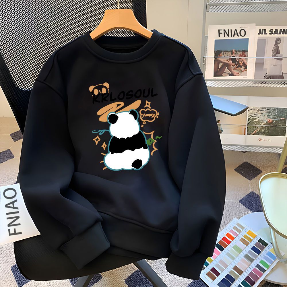 FW25 Matching Couple Cotton Crew Neck Sweatshirt - His & Hers_ecoleips.com