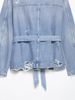 omen’s Belted Denim Jacket – Stylish Oversized Coat With Adjustable Waist Tie (XS/S/M/L)_ecoleips.com