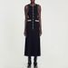 Luxury Beaded Knit Midi Dress – Elegant High-Waisted Slit Maxi Dress Subtle Slit & Button Accents_ecoleips.com