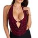 Slim Fit Tank Top for Women Sexy Flattering Halter Neck Summer Top Party Ready Alluring_ecoleips.com