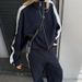 Fashion Women's Clothing New Long-sleeved Contrasting Color Sweatshirt Trousers Casual Suit Autumn And Winter Suit Women_ecoleips.com