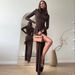 European And American Women's Fashion 20224 Winter New Sexy Slit Bodycon Long High-neck Slim Dress Wholesale_ecoleips.com