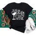 New European And American Merry Christmas Tree Santa Claus Plus Size Short Sleeve T-Shirt Women's Clothing_ecoleips.com