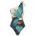 Women's Clothing Thailand Retro One Piece Swimsuit Printed Sunscreen Long Skirt Beach Hot Spring Swimsuit Set_ecoleips.com