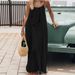 New Women's Strappy Backless Loose Fitting Home Wear Dress Comfortable Casual Maxi Dress For Summer_ecoleips.com