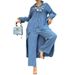 Women's Clothing Summer New Fashion Casual Women's Clothing Irregular Hem Long Sleeved Top Pants Suit_ecoleips.com