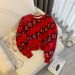 Oversized Letter Print Cropped Sweatshirt – Retro Slouchy Long Sleeve Pullover For Women | Relaxed Fit (S-Xl)_ecoleips.com
