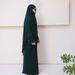 Verve Traditional Clothing Plus Size 2025 Ethnic Solid Color Two-Piece Abaya_ecoleips.com