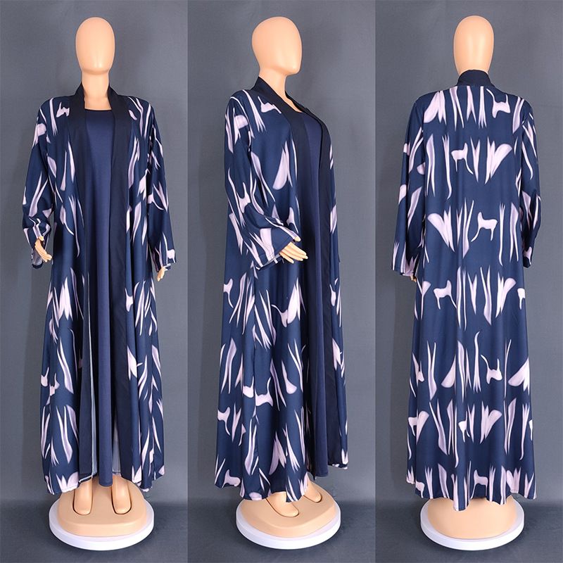 African Best-selling Women's Clothing, Digital Print Cardigan Robe, Cross-border Hot-selling European And American_ecoleips.com