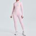 Slim Fit Women's Yoga Jacket Outdoor Sports Fitness Fashionable Peach Pants Running Sports Suit_ecoleips.com