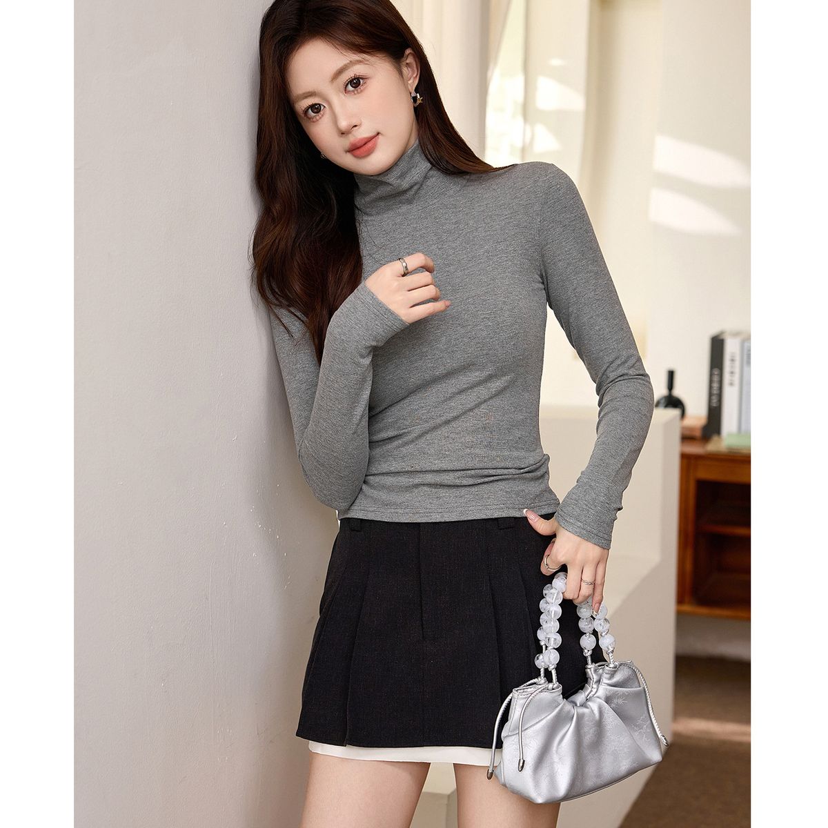 2025 #Superior Choice # Soft And Skin Friendly High Neck Bottom Shirt Women's Cotton Long Sleeved T-Shirt 2025 Autumn/Winter_ecoleips.com