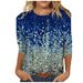 Cross-border 2026 New European And American Women's Fashion Round Neck Three-quarter Sleeve Loose_ecoleips.com