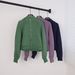 Loose Fitting Fully Zipped Hoodie Women's Sporty Hooded Cardigan Scuba Jacket Fleece Lining Yoga Wear_ecoleips.com