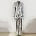 K New Fashion One Piece Buckle Mesh Sequin Suit Pants Set Two Piece Set_ecoleips.com