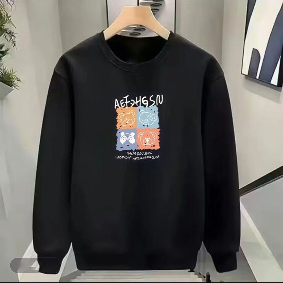 FW25 Matching Couple Cotton Crew Neck Sweatshirt - His & Hers_ecoleips.com