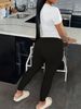 Women's Casual Fashion Cartoon Bear Pattern Printed Loose T-shirt+cropped Pants Two-piece Home Sportswear Daily Wear-407_ecoleips.com