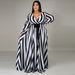 Women's Clothing Plus Size Fashionable Casual Dress, V Neck Plus Size Floral Print Full Skirt, Perfect For Vacation And Beach Relaxation._ecoleips.com