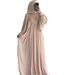 Elegant Long Sleeve Embellished Maxi Dress Women - Vintage Boho Chic Style With Floral Embroidery & Lace Details - Comfortable Polyester Blend Fabric_ecoleips.com