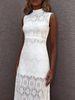 New Cross-Border Romantic Hollow Crochet Backless Maxi Dress, Slim Jacquard A-Line Long Dress, Summer Outfit Suitable For Beach Vacation_ecoleips.com