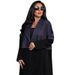 Women's Clothing Middle East Robe Denim Patchwork Jacket Dubai Abaya Jacket_ecoleips.com