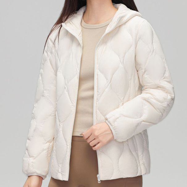 girl 25 Autumn Winter New Lightweight Duck Down Jacket Short Fashion Casual Hooded Warm Inner Liner Coat Women 22714_ecoleips.com