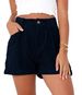 2025s 2025 Spring Summer New Women's Casual Pants High Waist Solid Color Corduroy Loose Shorts Women_ecoleips.com