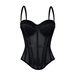 European American Style Solid Color Fishbone Corset Women's Waist Cinching Slimming Mesh Camisole With Breast Pads Outerwear Top_ecoleips.com