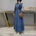 Women's Clothing New Women's Blue Stitching Long Skirt Fashionable And Elegant Denim Dress_ecoleips.com