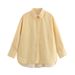 Verve Elegant Women's Summer Cardigan Coat Long Sleeve Top Lazy Style Casual Knot Silhouette Shirt_ecoleips.com