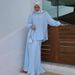Women's Clothing Pure Color Elegant Gentle Temperament Long Sleeved Tops Long Skirt Comfortable Suit_ecoleips.com