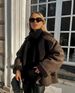 Vintage Shearling-Lined Coat – Oversized Silhouette With Notch Lapels & Patch Pockets_ecoleips.com