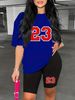 Summer Women's Casual Fashion 23 Letter Graphic Print Loose T-shirt Shorts Two-piece Set Sportswear Suitable For Daily Wear-143_ecoleips.com