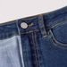 Women's Slimming Color Blocked Denim Mini Skirt High Waist A-Line Summer Skirt Elegant Fashion England Style_ecoleips.com