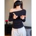 American-Style Retro Design: A Stylish, Figure-Flattering Top With Slanted Shoulders And Exposed Chest Area, Made Of Mod_ecoleips.com