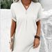 Cross-border European And American Women's Clothing 2025 New V-neck Solid Color Pullover Comfortable Casual_ecoleips.com
