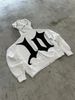 Women's Clothing Edgy Zip-Up Hoodie – Gothic Diamond Print Unisex Streetwear"_ecoleips.com