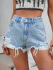 Women's Clothing American Style Women's Trendy Ripped High-Quality Denim Shorts Personalized Fashion 27 In Stock_ecoleips.com