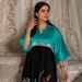 Women's Clothing Fashion Print Contrast Color Robe Dress_ecoleips.com